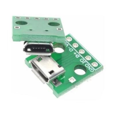 Imagen de PLACA ADAPTADOR MICRO USB HEMBRA A DIP PIN
