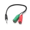 Imagen de CABLE ADAPTADOR MACHO 3.5 - 2 JACK 3.5 MIC/AURICULAR