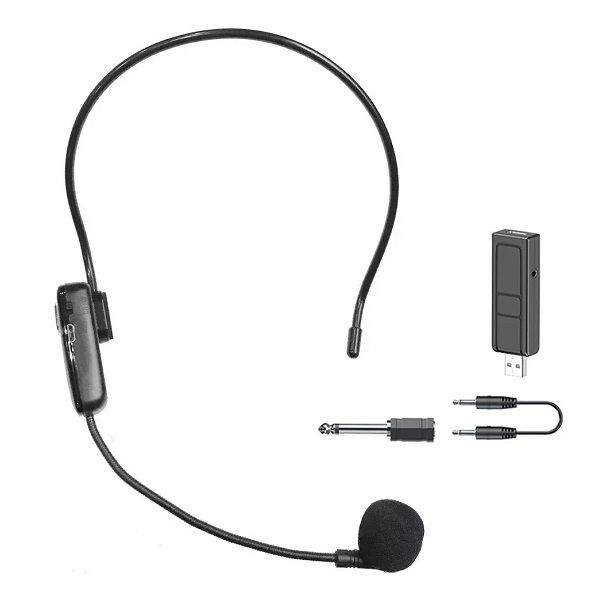 Imagen de MICROFONO INALAMBRICO TIPO VINCHA CON RECEPTOR BT