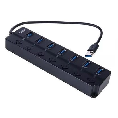 Imagen de ZAPATILLA USB 7 PUERTOS CON LLAVE INDIVIDUAL