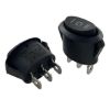 Imagen de TECLA OVAL 3 PUNTOS ON-OFF-ON 220V 6A